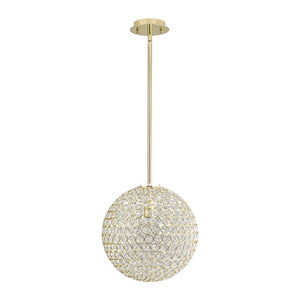 LightFixturesUSA - Glam Jewel Polished Gold Crystal Globe Chandelier - Chandelier - Gold (Pre - Order) - 