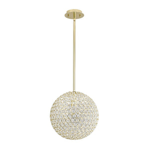 LightFixturesUSA - Glam Jewel Polished Gold Crystal Globe Chandelier - Chandelier - Gold (Pre - Order) - 