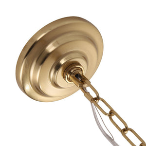 LightFixturesUSA - Glam Luxe Brass Tiered Crystal Raindrop Round Chandelier - Chandelier - Brass - 