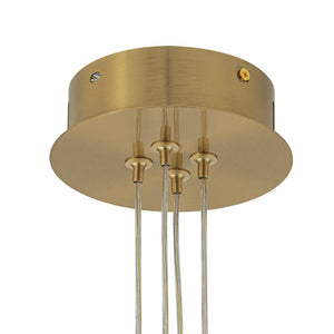 LightFixturesUSA - Glam Shine Opal Glass Globe Cluster Bubble Chandelier - Chandelier - Brushed Brass - 