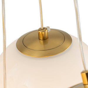 LightFixturesUSA - Glam Shine Opal Glass Globe Cluster Bubble Chandelier - Chandelier - Brushed Brass - 