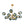 Load image into Gallery viewer, LightFixturesUSA - Glam Tiered Blue Glass Globe Bubble Sputnik Chandelier - Chandelier - Brass - 
