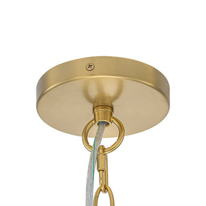 LightFixturesUSA - Glam White Iridescent Swirl Glass Round Tiered Chandelier - Chandelier - 20 in - 