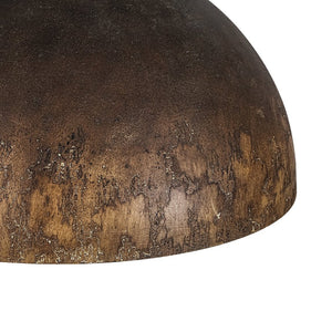 LightFixturesUSA - Hand - Applied Aged Bronze Patina Oversized Metal Dome Pendant - Pendant Light - 23.6 in - 