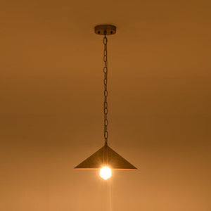 LightFixturesUSA - Industrial 1 - Light Rusty Silver Iron Cone Kitchen Pendant - Pendant Light - 13.8 in. - 