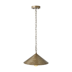 LightFixturesUSA - Industrial 1 - Light Rusty Silver Iron Cone Kitchen Pendant - Pendant Light - 13.8 in. - 