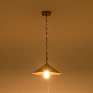 LightFixturesUSA - Industrial 1 - Light Rusty Silver Iron Cone Kitchen Pendant - Pendant Light - 13.8 in. - 