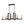 LightFixturesUSA - Industrial 8 - Light Rectangular Kitchen Island Chandelier - Chandelier - Black + Brass - 