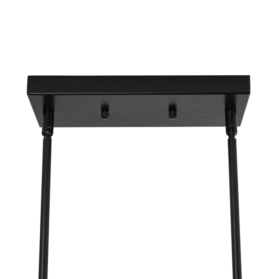 LightFixturesUSA - Industrial 8 - Light Rectangular Kitchen Island Chandelier - Chandelier - Black + Brass - 