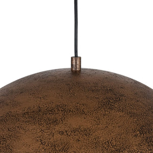 LightFixturesUSA - Industrial Antique Textured Bronze Oversized Iron Dome Pendant - Pendant Light - 23.6 in - 
