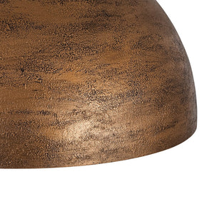 LightFixturesUSA - Industrial Antique Textured Bronze Oversized Iron Dome Pendant - Pendant Light - 23.6 in - 