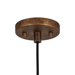 LightFixturesUSA - Industrial Antique Textured Bronze Oversized Iron Dome Pendant - Pendant Light - 23.6 in - 