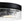 LightFixturesUSA - Industrial Black Round Seeded Glass Flush Mount Light - Ceiling Light - Black - 