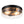 LightFixturesUSA - Industrial Black Round Seeded Glass Flush Mount Light - Ceiling Light - Black - 