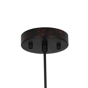 LightFixturesUSA - Industrial Dark Rusty Hammered Metal Dome Pendant - Pendant Light - 15.7 in - 