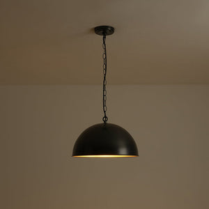 LightFixturesUSA - Industrial Farmhouse Black Iron Oversized Dome Pendant Light - Pendant Light - 15.7 in. (Pre - Order) - 