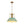 LightFixturesUSA - Industrial Farmhouse Distressed Teal Gold Metal Dome Pendant - Pendant Light - 16.3 in - 