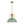LightFixturesUSA - Industrial Farmhouse Distressed Teal Gold Metal Dome Pendant - Pendant Light - 16.3 in - 
