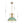 LightFixturesUSA - Industrial Farmhouse Distressed Teal Gold Metal Dome Pendant - Pendant Light - 16.3 in - 