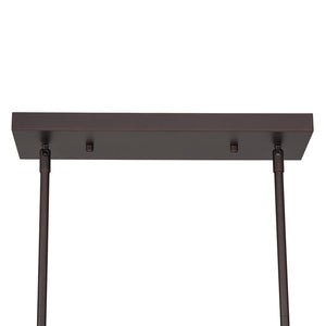 LightFixturesUSA - Industrial Farmhouse Rectangular Kitchen Island Pendant - Chandelier - Matte Black - 