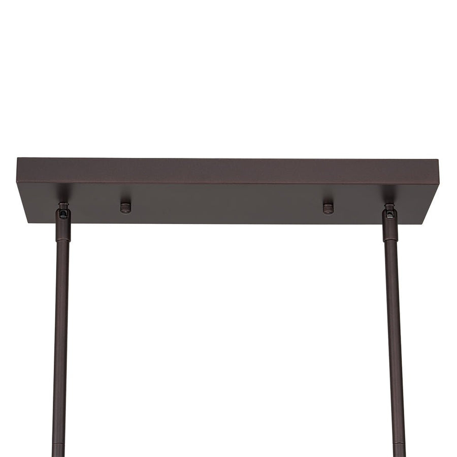 LightFixturesUSA - Industrial Farmhouse Rectangular Kitchen Island Pendant - Chandelier - Matte Black - 