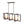LightFixturesUSA - Industrial Farmhouse Rectangular Kitchen Island Pendant - Chandelier - Red Rust - 