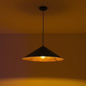 LightFixturesUSA - Industrial Oversized Iron Flat Cone Kitchen Pendant Light - Pendant Light - S - 23.6 in - 