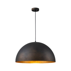 LightFixturesUSA - Industrial Oversized Large Metal Dome Pendant Light - Chandelier - Black - 15 in. (Pre - Order)