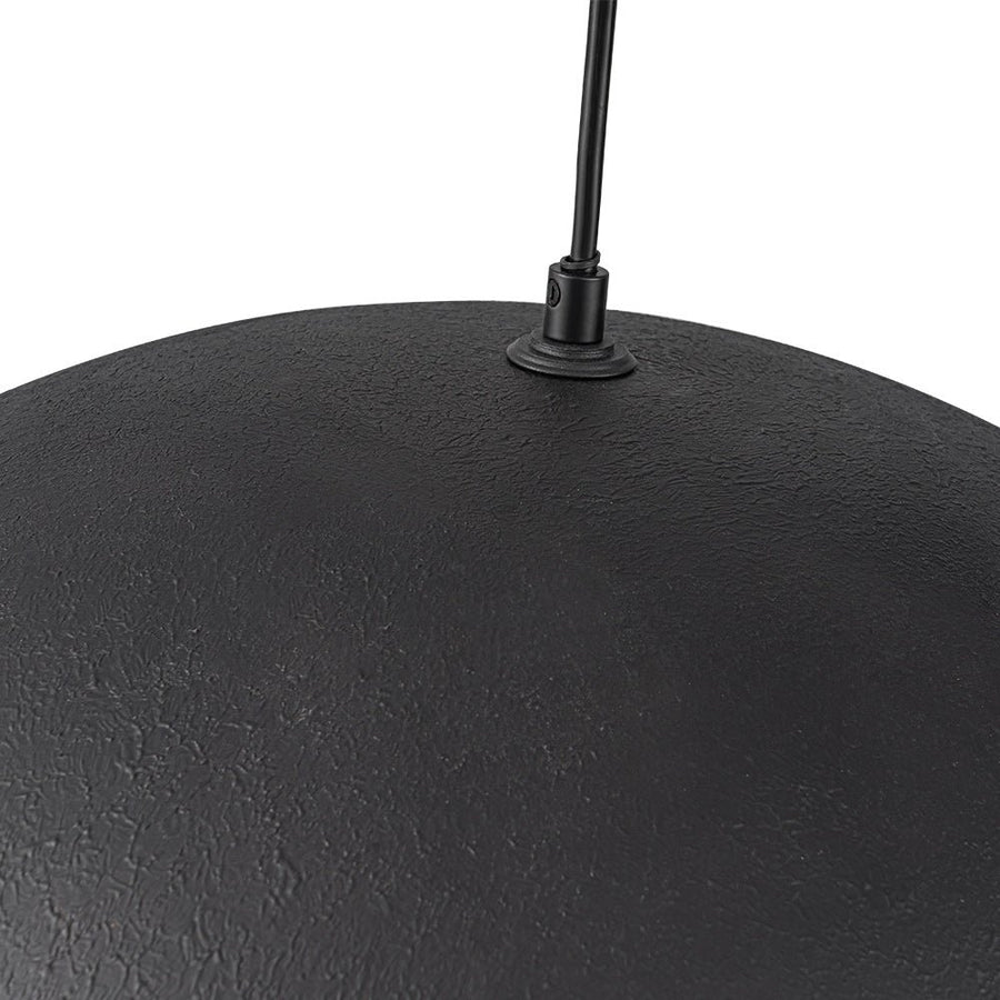 LightFixturesUSA - Industrial Oversized Large Metal Dome Pendant Light - Chandelier - Black - 15 in. (Pre - Order)