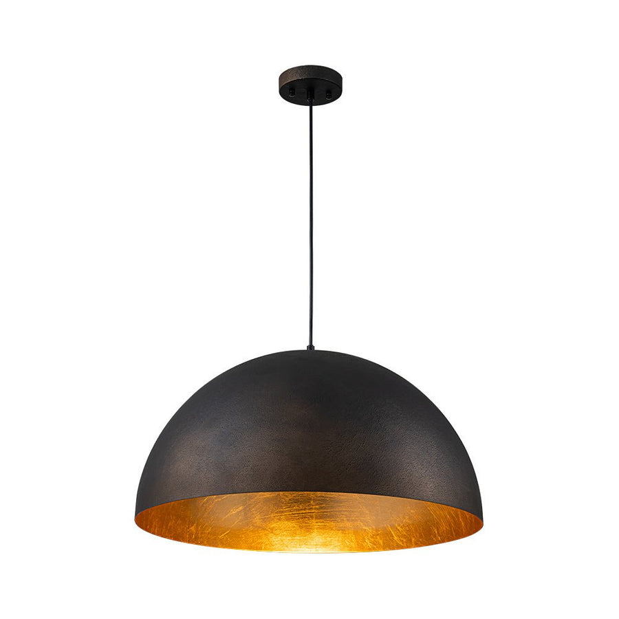 LightFixturesUSA - Industrial Oversized Large Metal Dome Pendant Light - Chandelier - Black - 15 in. (Pre - Order)