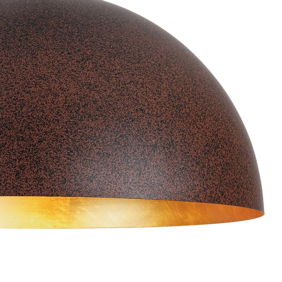 LightFixturesUSA - Industrial Oversized Large Metal Dome Pendant Light - Chandelier - Dark Copper - 23 in.