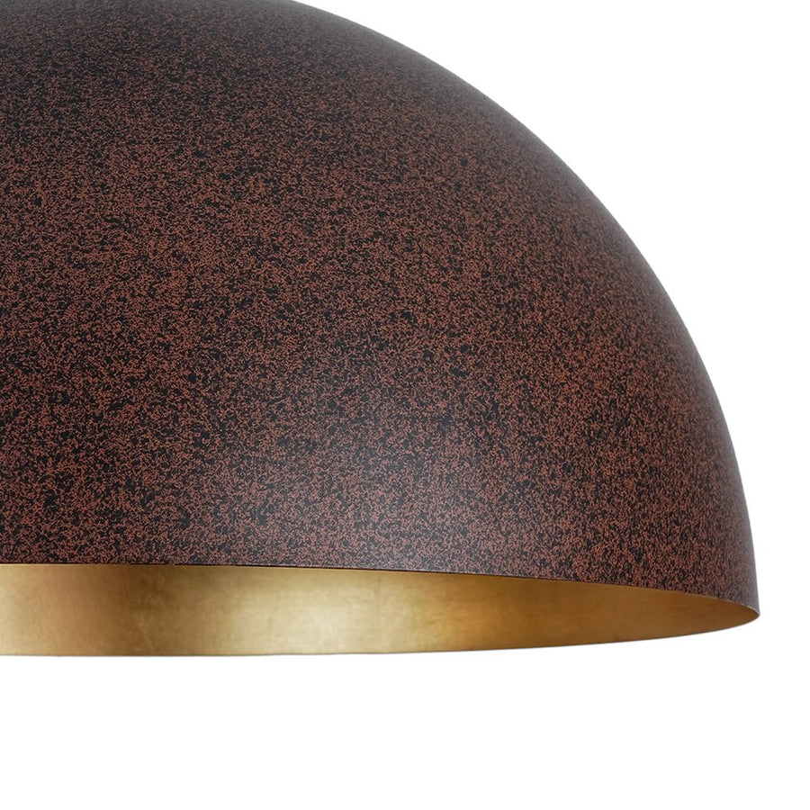 LightFixturesUSA - Industrial Oversized Large Metal Dome Pendant Light - Chandelier - Dark Copper - 23 in.