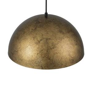 LightFixturesUSA - Industrial Oversized Large Metal Dome Pendant Light - Chandelier - Vintage Brass - 23 in.