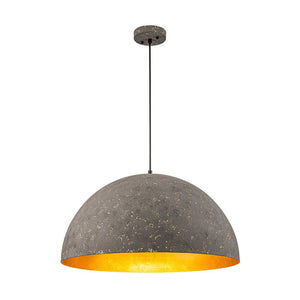 LightFixturesUSA - Industrial Oversized Large Metal Dome Pendant Light - Chandelier - Weathered Graphite - 15 in. (Pre - Order)