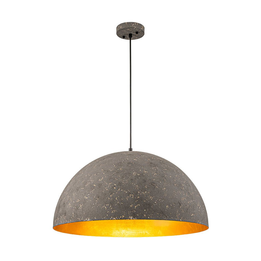 LightFixturesUSA - Industrial Oversized Large Metal Dome Pendant Light - Chandelier - Weathered Graphite - 15 in. (Pre - Order)