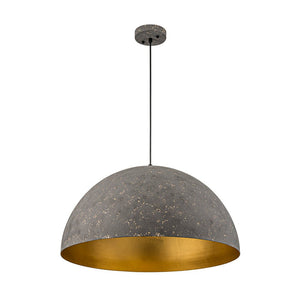 LightFixturesUSA - Industrial Oversized Large Metal Dome Pendant Light - Chandelier - Weathered Graphite - 15 in. (Pre - Order)