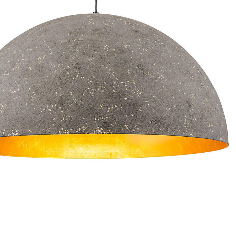 LightFixturesUSA - Industrial Oversized Large Metal Dome Pendant Light - Chandelier - Weathered Graphite - 15 in. (Pre - Order)