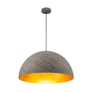 LightFixturesUSA - Industrial Oversized Large Metal Dome Pendant Light - Chandelier - Weathered Graphite - 15 in. (Pre - Order)