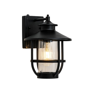 LightFixturesUSA - IP23 Black 1 - Light Manor Wire Cage Outdoor Wall Sconce - Wall Sconce - 1 Pack - 