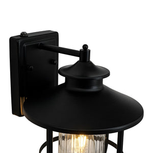 LightFixturesUSA - IP23 Black 1 - Light Manor Wire Cage Outdoor Wall Sconce - Wall Sconce - 1 Pack - 