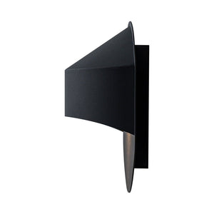 LightFixturesUSA - IP23 Black Flat Oval 1 - Light Iron Outdoor Wall Sconce - Wall Sconce - 2 Pack - 