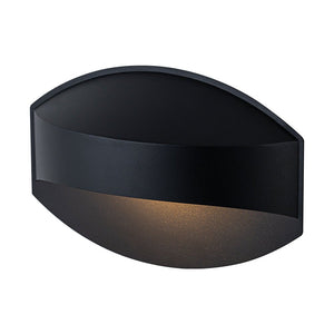 LightFixturesUSA - IP23 Black Flat Oval 1 - Light Iron Outdoor Wall Sconce - Wall Sconce - 2 Pack - 