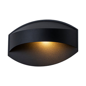 LightFixturesUSA - IP23 Black Flat Oval 1 - Light Iron Outdoor Wall Sconce - Wall Sconce - 2 Pack - 