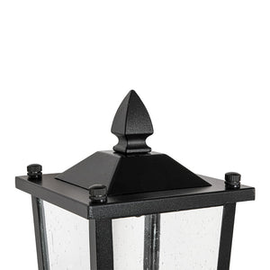LightFixturesUSA - IP23 Black Manor 1 - Light Lantern Outdoor Wall Sconce - Wall Sconce - 1 Pack - 