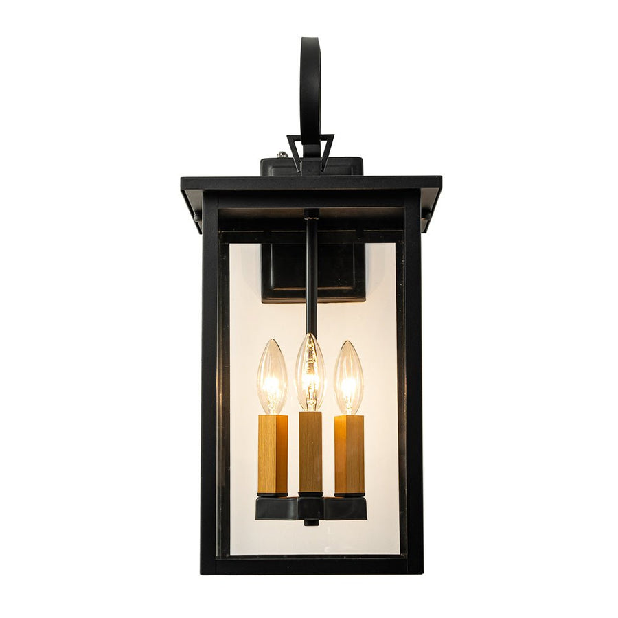 LightFixturesUSA - IP23 Farmhouse Square Lantern Outdoor Wall Sconce - Wall Sconce - 3 - Lt - 