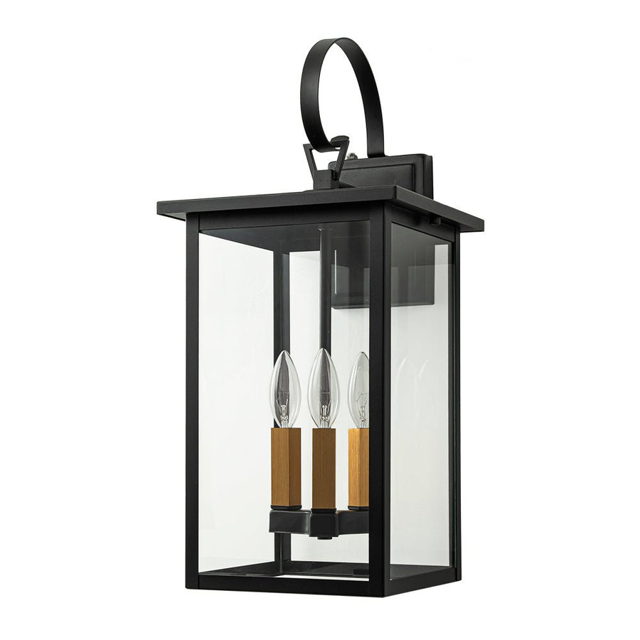 LightFixturesUSA - IP23 Farmhouse Square Lantern Outdoor Wall Sconce - Wall Sconce - 3 - Lt - 