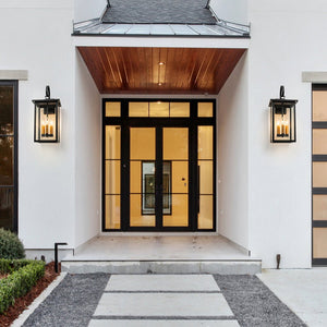 LightFixturesUSA - IP23 Farmhouse Square Lantern Outdoor Wall Sconce - Wall Sconce - 3 - Lt - 