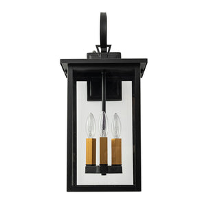 LightFixturesUSA - IP23 Farmhouse Square Lantern Outdoor Wall Sconce - Wall Sconce - 3 - Lt - 