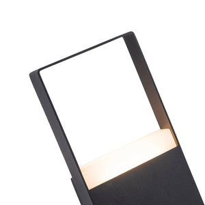 LightFixturesUSA - IP54 Black Rectangular Dimmable LED Outdoor Wall Lamp - Wall Sconce - 2 Packs - 