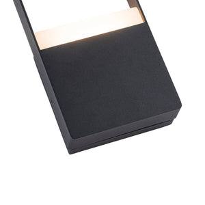 LightFixturesUSA - IP54 Black Rectangular Dimmable LED Outdoor Wall Lamp - Wall Sconce - 2 Packs - 